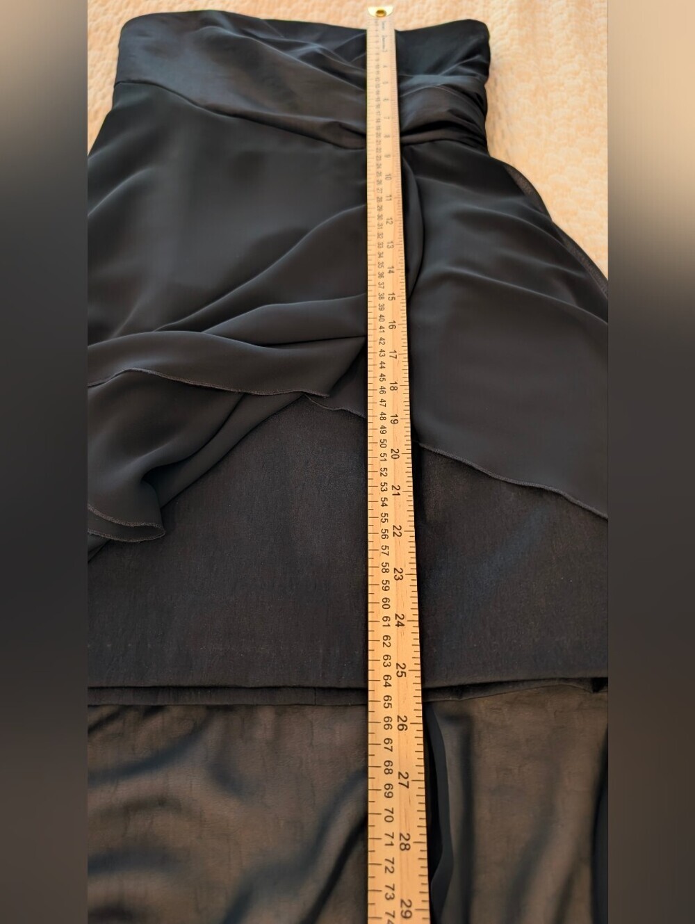 Jessica McClintock Vintage Strapless Black Asymmetrical Cocktail Dress Size 4 - Picture 15 of 16